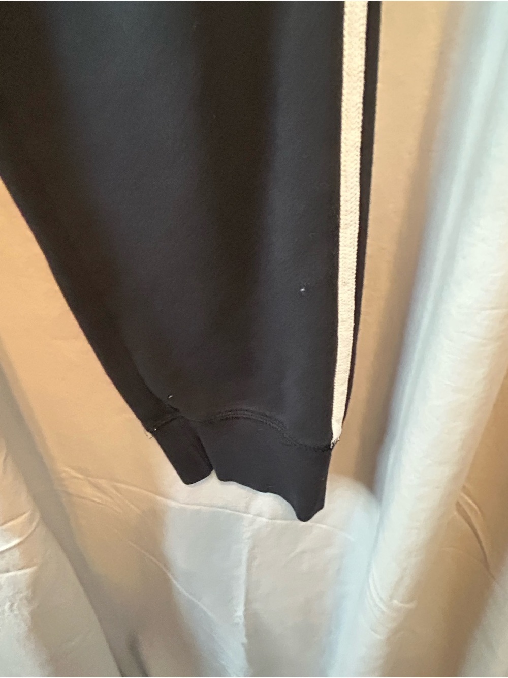 adidas Black Joggers with White Side Stripes - Picture 3 of 4